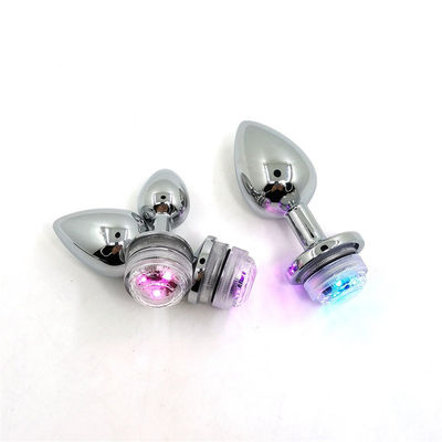 Mudança de cor ânus alargar anal traseiro Plug com controle remoto anal luz plug anal Plug com luzes led