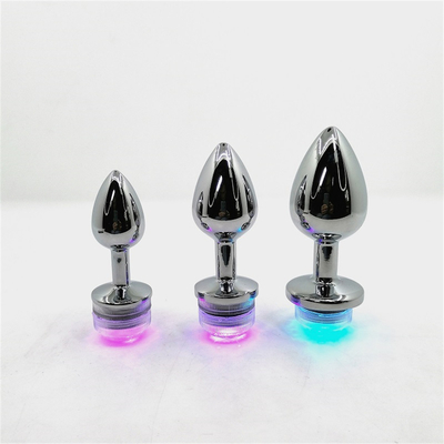 Mudança de cor ânus alargar anal traseiro Plug com controle remoto anal luz plug anal Plug com luzes led