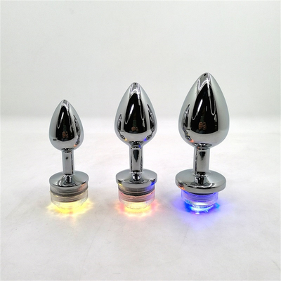 Mudança de cor ânus alargar anal traseiro Plug com controle remoto anal luz plug anal Plug com luzes led