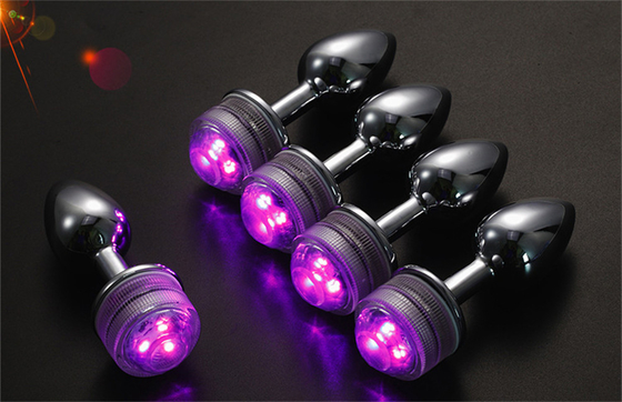 Mudança de cor ânus alargar anal traseiro Plug com controle remoto anal luz plug anal Plug com luzes led