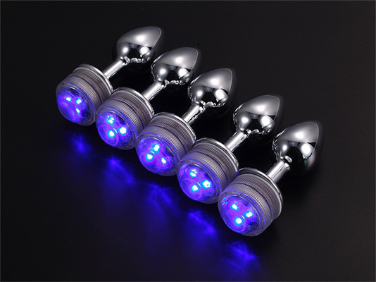 Mudança de cor ânus alargar anal traseiro Plug com controle remoto anal luz plug anal Plug com luzes led