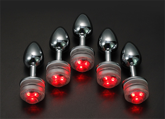 Mudança de cor ânus alargar anal traseiro Plug com controle remoto anal luz plug anal Plug com luzes led