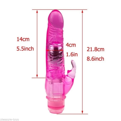 Glans de coelho Vibrator do ponto G do pênis Aparelho feminino Vibração de silicone Dildos vibrantes