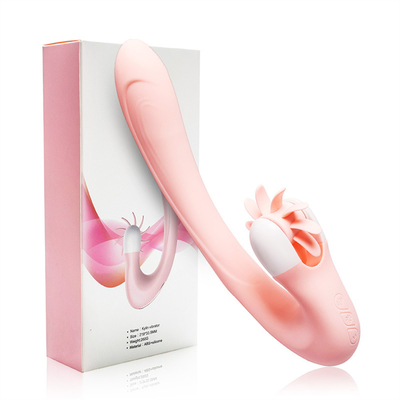 Língua oral lamber o clitóris Vibrator de aquecimento inteligente Vibrator de rotação de língua brinquedo sexual para mulheres