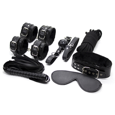 Bondage PU Kit de Fetish de Couro Restrações Escravos Bondage de brinquedo sexual para casais