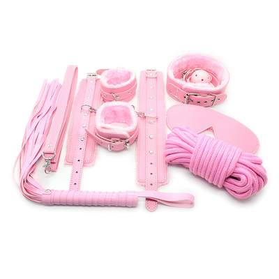 Bondage PU Kit de Fetish de Couro Restrações Escravos Bondage de brinquedo sexual para casais