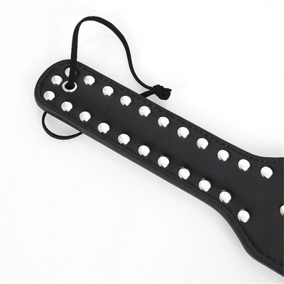 Rivets Duplo Coração Oculto Bate-papo Paddle Couro Escrava Cachorrinha Punida Paddle