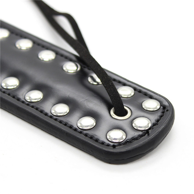Rivets Duplo Coração Oculto Bate-papo Paddle Couro Escrava Cachorrinha Punida Paddle