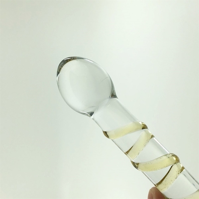 Dildos de vidro de cabeça dupla Dildos de vidro de cabeça dupla Dildos de vidro para mulheres