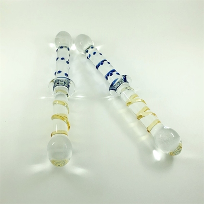 Dildos de vidro de cabeça dupla Dildos de vidro de cabeça dupla Dildos de vidro para mulheres