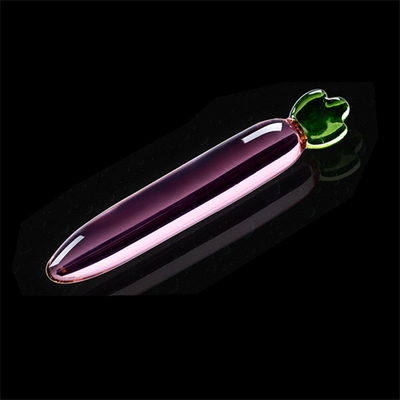 Pênis de cristal, anal, traseiro, clitóris, masturbação do ponto G, berinjela, dildos de vidro para mulheres.