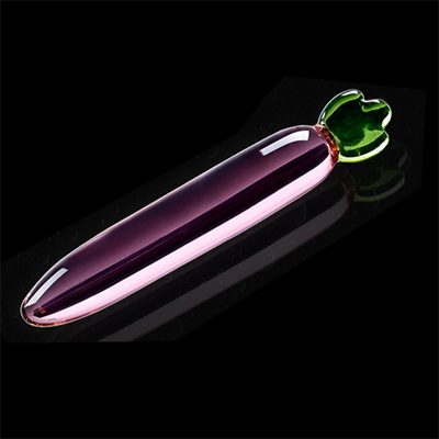 Pênis de cristal, anal, traseiro, clitóris, masturbação do ponto G, berinjela, dildos de vidro para mulheres.