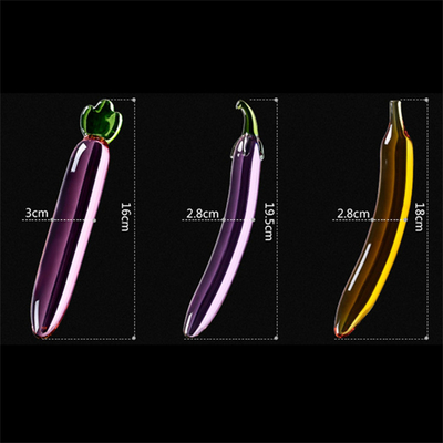 Pênis de cristal, anal, traseiro, clitóris, masturbação do ponto G, berinjela, dildos de vidro para mulheres.