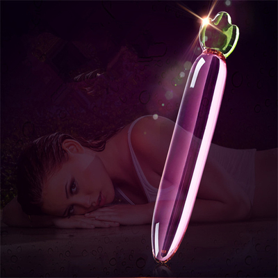 Pênis de cristal, anal, traseiro, clitóris, masturbação do ponto G, berinjela, dildos de vidro para mulheres.