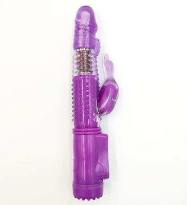 Recarregável Rotação de Propulsão Ponto G Dildos Dupla Galinha Vagina de Sexo de Coelho Vibrator para Mulheres Clitóris Feminino Brinquedo Sexual