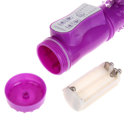 Recarregável Rotação de Propulsão Ponto G Dildos Dupla Galinha Vagina de Sexo de Coelho Vibrator para Mulheres Clitóris Feminino Brinquedo Sexual