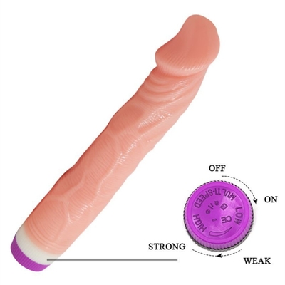 Vibrator de pênis TPE sem passo Pênis artificial para mulher