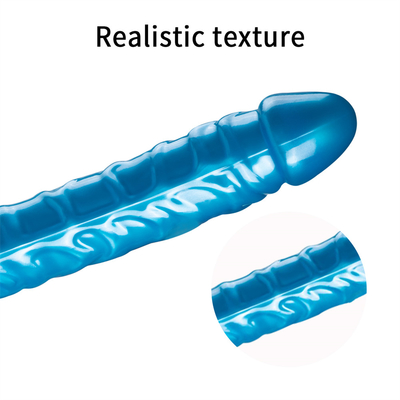 Jellies-Realistic Double Dong Adult Dildo Sex Toys para Lésbicas Waterproof Flexible Dildo para Mulheres Vaginal G-spot e An