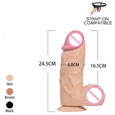 Dildo de silicone grande e suave Sucção realista de um pénis artificial masculino para mulher