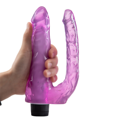 Novos brinquedos sexuais femininos vibrando Dildos duplos Vibrator TPE em promoção