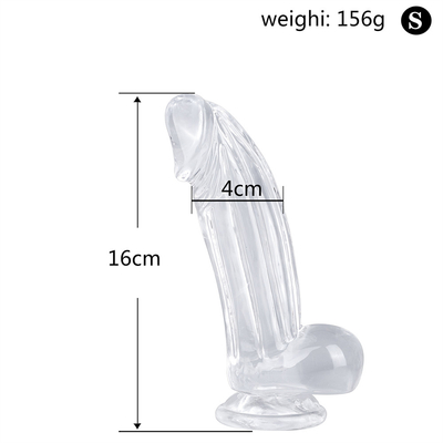 Dildos realistas Dildos claros com vaso de sucção Brinquedos sexuais de mãos livres Jelly Dildos material seguro para o corpo e brinquedos sexuais para adultos para W