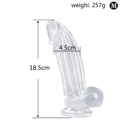 Dildos realistas Dildos claros com vaso de sucção Brinquedos sexuais de mãos livres Jelly Dildos material seguro para o corpo e brinquedos sexuais para adultos para W