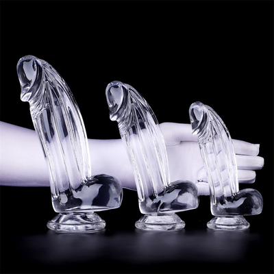 Dildos realistas Dildos claros com vaso de sucção Brinquedos sexuais de mãos livres Jelly Dildos material seguro para o corpo e brinquedos sexuais para adultos para W
