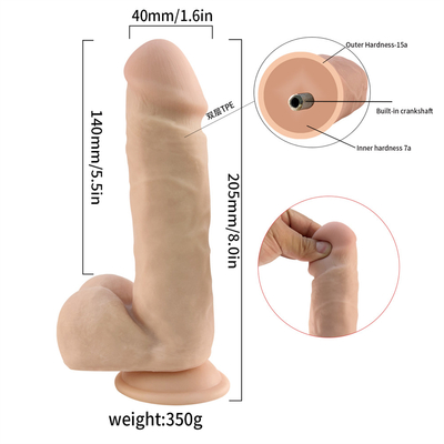 Dildo de silicone suave de 7,2 polegadas Penis de borracha com forte vaso de sucção Adultos brinquedo sexual para mulheres