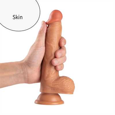 Sentimento de pele realista Dildos Material macio Pênis enorme e grande com vaso de sucção Brinquedos sexuais para mulher Masturbação feminina