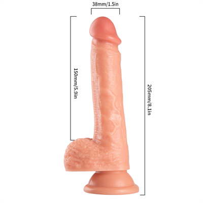 Sentimento de pele realista Dildos Material macio Pênis enorme e grande com vaso de sucção Brinquedos sexuais para mulher Masturbação feminina