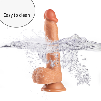 Sentimento de pele realista Dildos Material macio Pênis enorme e grande com vaso de sucção Brinquedos sexuais para mulher Masturbação feminina