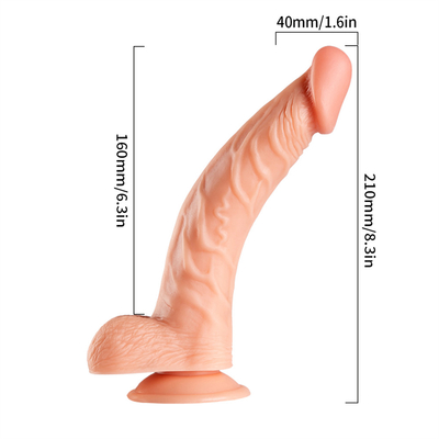 Penis de geléia macia Artificial de tamanhos diferentes Dick Toy para adultos Colorido Penis de borracha de cristal Grande Dildo Realista Para Mulher