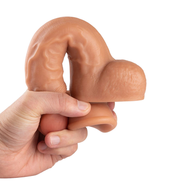 Dildos suaves e realistas de PVC Médico com cálice de sucção