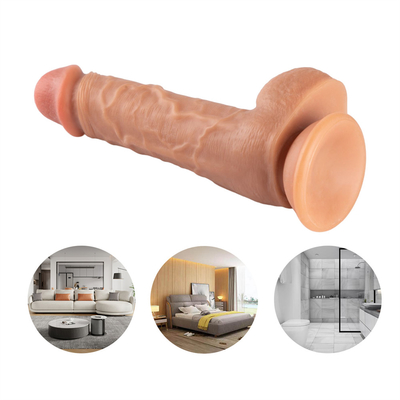 Dildos suaves e realistas de PVC Médico com cálice de sucção