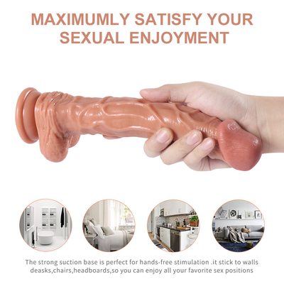 Venda Quente Sensação de Pele Vibrator de Pênis Grande Dildo Realista Para Mulheres Brinquedo Sexy Dildo empurrando