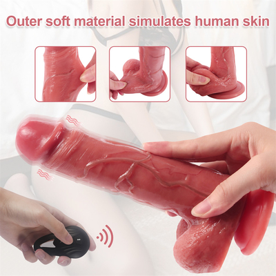 Brinquedos realísticos grandes do sexo do vibrador do vibrador do falo enorme de controle remoto sem fio da intimidade do pênis do copo da sução dos vibradores para o adulto W