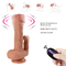 Vibração de controlo remoto Grande tamanho Penis artificial aquecido e vibrador Adultos Lésbico brinquedo de sexo Feminino Dildo