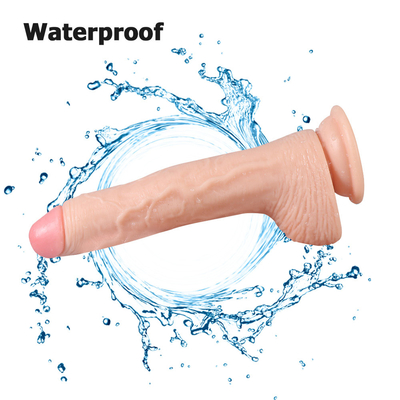 Pênis de silicone suave Dildo Massagem vaginal Sexo Forte Sucção Taça Faixa Em Dildo Vibrator Brinquedos Sexuais Para Mulheres