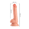 Material Dildo Sex Toy Liifelike com forte vaso de sucção Feito de PVC saudável e seguro para mulher 8 polegadas de látex Custom OEM C