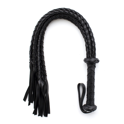 Bdsm Tecelagem Pu Couro Led chicote múltipla preto e vermelho trançado cordel cavalo chicote sexo popular sm bdsm escravo fetichismo