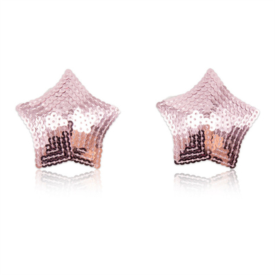 Sequin Reutilizável Adesivo de silicone Capa de mamilo Pasties Sustão com Tassel Star Pasties Capa de mamilo