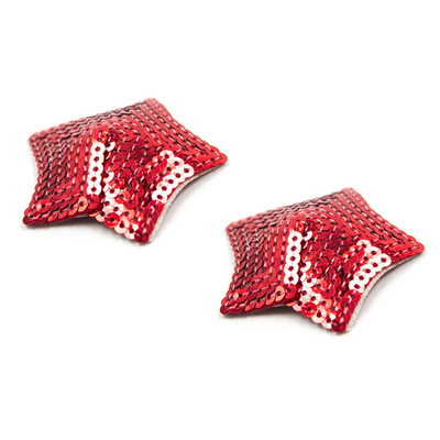 Sequin Reutilizável Adesivo de silicone Capa de mamilo Pasties Sustão com Tassel Star Pasties Capa de mamilo