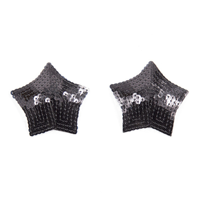 Sequin Reutilizável Adesivo de silicone Capa de mamilo Pasties Sustão com Tassel Star Pasties Capa de mamilo