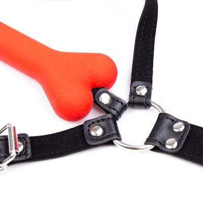 SM Cachorro Ossos Boca Boca Plug Silicona BDSM Casal de couro Flirteando Jogos de contenção Adultos Para o Casal