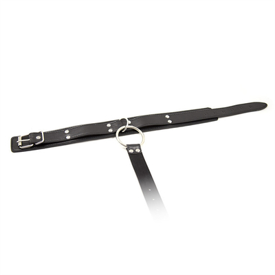 Bondage Harness Fashion Gothic Collar, PU Sexy Punk Choker com Alloy Heart Dangle para mulher