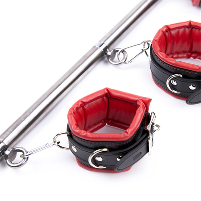 Barras de pulso de tornozelo, retenção de escravidão com colarinho de pescoço, fetiche SM, algemas para pernas, algemas para mãos, algemas de espalhamento.