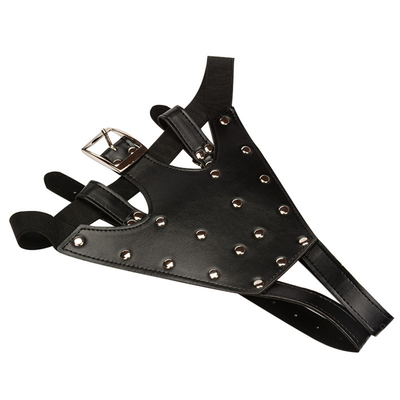 Vestido Neck Restraint Falso Couro Body Harness Strap Wear Cupless Cool Adult Games Produtos Sexuais
