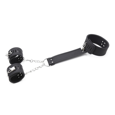 BDSM Bondage algemas de couro conjunto de retenção ajustável Bondage algemas de tornozelo casais jogos produtos sexuais