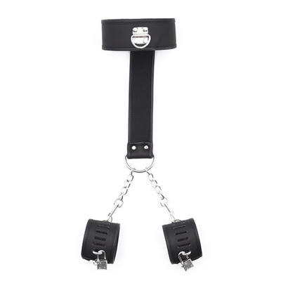 BDSM Bondage algemas de couro conjunto de retenção ajustável Bondage algemas de tornozelo casais jogos produtos sexuais
