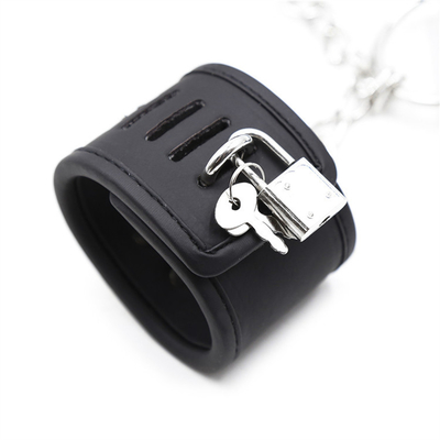 BDSM Bondage algemas de couro conjunto de retenção ajustável Bondage algemas de tornozelo casais jogos produtos sexuais